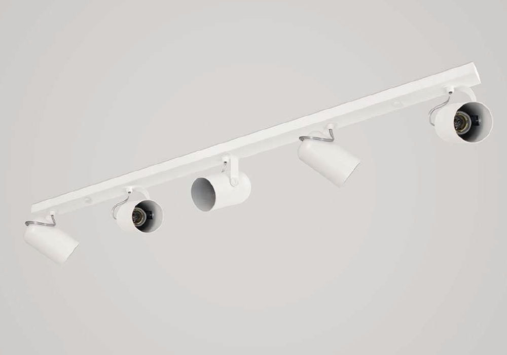 Trilho Spot Focus Fit 5 x E27 - Branco