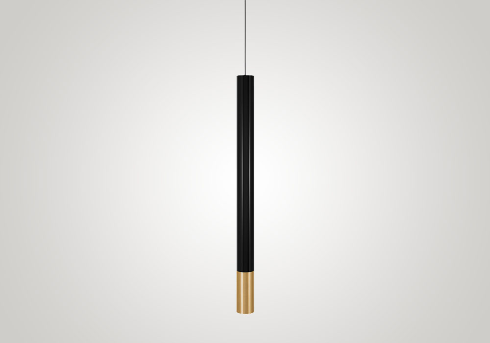 Pendente Pipe Down 1834 Preto/Dourado Mate BlonqStore